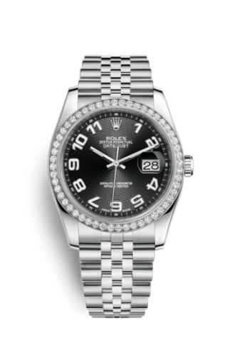 Rolex Datejust 36 Stainless Steel Diamond / Jubilee / Black Arabic 116244-0066