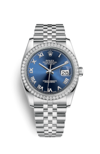 Rolex Datejust 36 Stainless Steel Diamond / Jubilee / Blue Roman 116244-0071