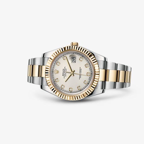 Rolex Datejust II Rolesor Ivory Diamonds 116333-0008