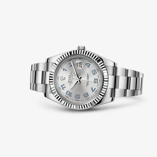 Rolex Datejust II Fluted Rhodium 116334-0001