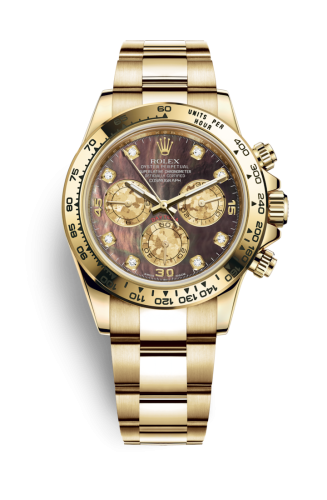 Rolex Cosmograph Daytona Yellow Gold / Black MOP Diamond 116508-0011