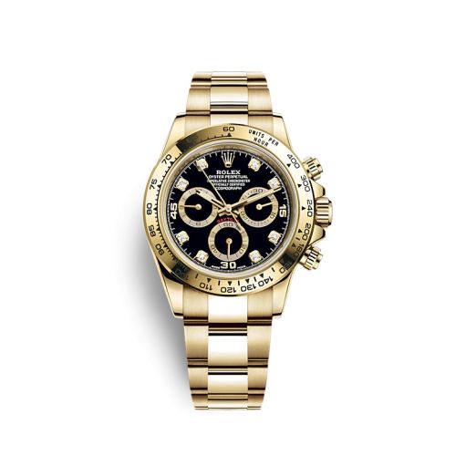 Rolex Cosmograph Daytona Yellow Gold / Black - Diamond 116508-0016