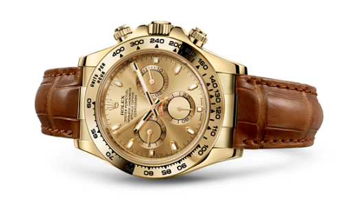 Rolex Cosmograph Daytona Yellow Gold / Champagne / Strap 116518-0131