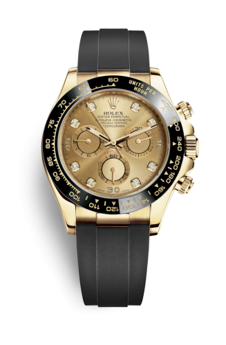 Rolex Cosmograph Daytona Yellow Gold / Cerachrom / Champagne-Diamond / Oysterflex 116518LN-0036