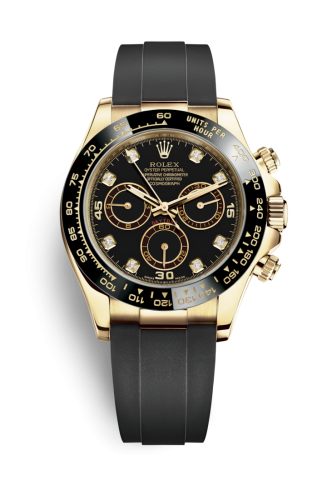Rolex Cosmograph Daytona Yellow Gold / Cerachrom / Black-Diamond / Oysterflex 116518LN-0038