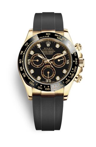 Rolex Cosmograph Daytona Yellow Gold / Cerachrom / Black-Diamond / Oysterflex 116518LN-0046