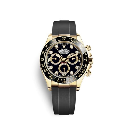 Rolex Cosmograph Daytona Yellow Gold / Cerachrom / Black - Diamond / Oysterflex 116518LN-0078