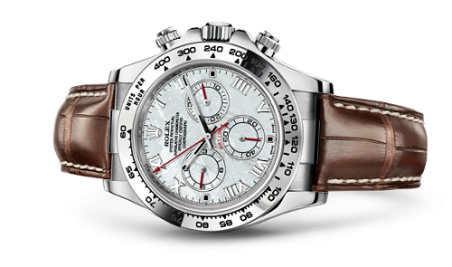 Rolex Daytona White Gold Strap Meteorite Roman 116519-0195