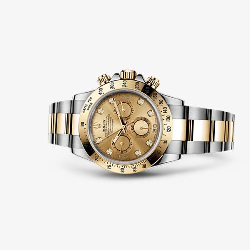 Rolex Cosmograph Daytona Rolesor / Champagne Diamond 116523-0055