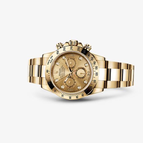 Rolex Daytona Yellow Gold Champagne Diamond 116528-0033