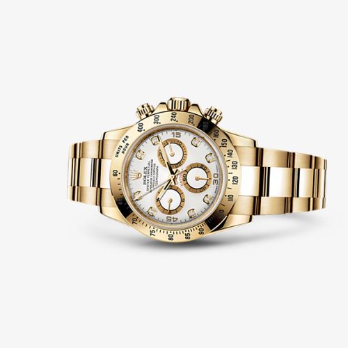 Rolex Daytona Yellow Gold White Diamond 116528-0034