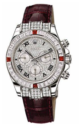 Rolex Daytona White Gold Diamond Ruby Strap 1165994ru-0001