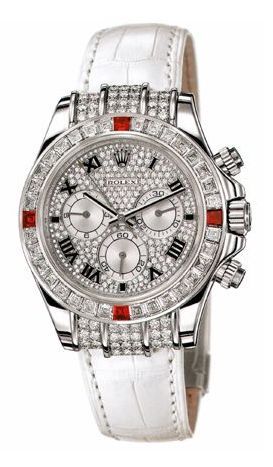 Rolex Daytona White Gold Diamond Ruby Strap 1165994ru-0002