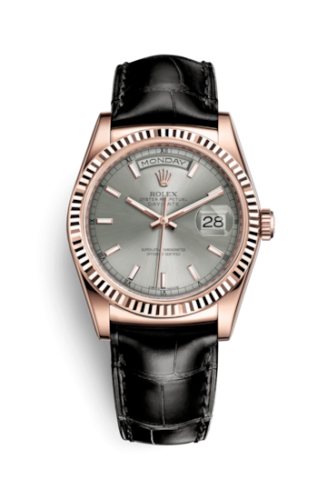 Rolex Day-Date 36 Everose / Strap / Rhodium 118135-0005