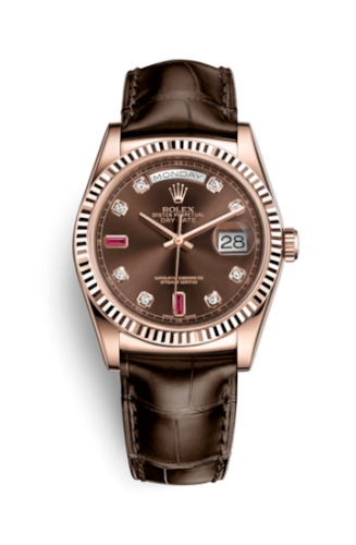 Rolex Day-Date 36 Everose / Strap / Chocolate 118135-0020