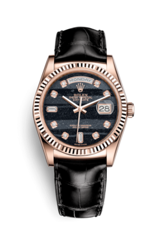 Rolex Day-Date 36 Everose Fluted / Strap / Ferrite 118135-0082