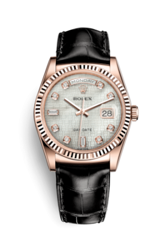 Rolex Day-Date 36 Everose Fluted / Strap / Oxford MOP 118135-0084
