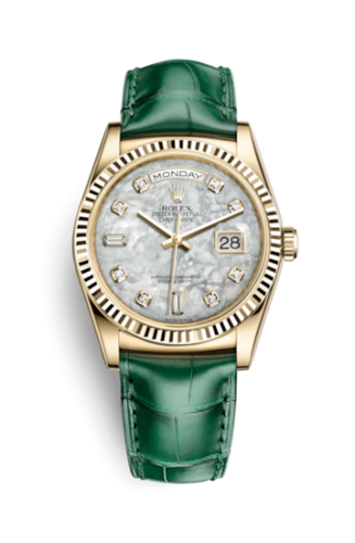 Rolex .Day-Date 36 Yellow Gold / Strap / MOP Diamonds 118138-0143.