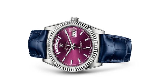 Rolex Day-Date 36 White Gold / Strap / Cherry 118139-0060