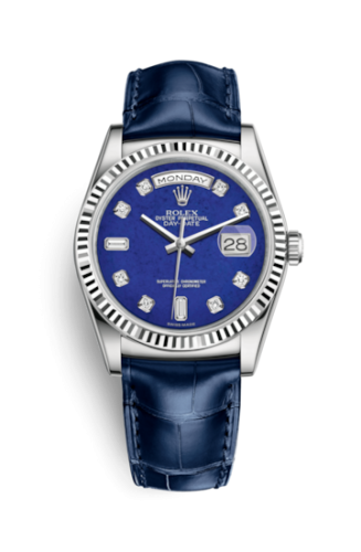 Rolex Day-Date 36 White Gold / Strap / Lapis 118139-0073