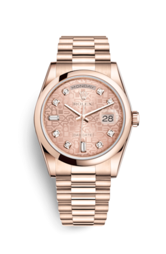 Rolex Day-Date 36 Everose Domed / President / Pink Computer 118205f-0004