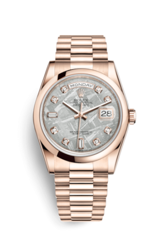 Rolex Day-Date 36 Everose Domed / President / Meteorite 118205f-0020