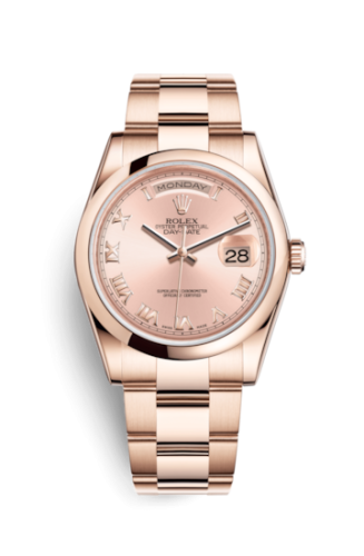 Rolex Day-Date 36 Everose Domed / Oyster / Pink Roman 118205f-0063