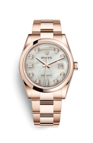Rolex Day-Date 36 Everose Domed / Oyster / Oxford MOP 118205f-0115