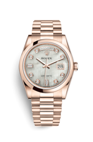 Rolex Day-Date 36 Everose Domed / President / Oxford MOP 118205f-0118