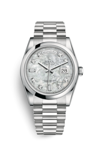 Rolex Day-Date 36 Platinum Domed / President / MOP 118206-0045