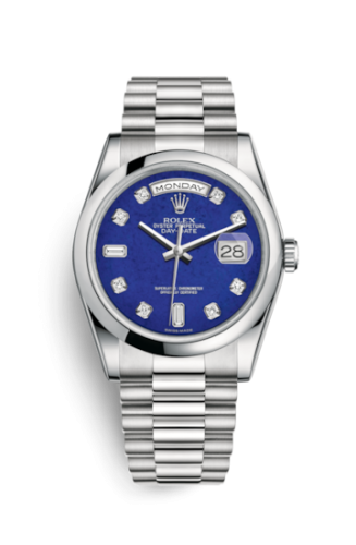 Rolex Day-Date 36 Platinum Domed / President / Lapis 118206-0118