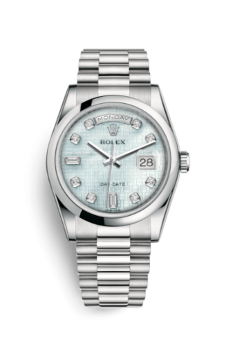 Rolex Day-Date 36 Platinum Domed / President / Oxford MOP 118206-0119