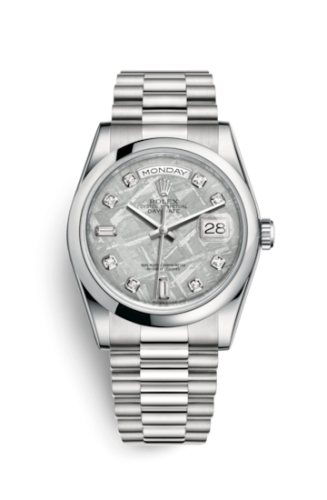 Rolex Day-Date 36 Platinum Domed / President / Meteorite 118206-0120