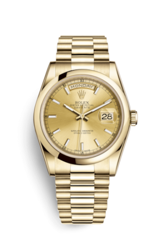 Rolex Day-Date 36 Yellow Gold Domed / President / Champagne 118208-0062