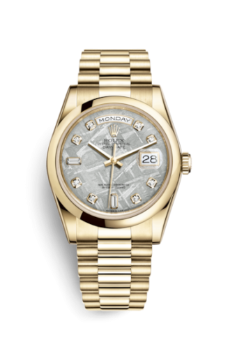 Rolex Day-Date 36 Yellow Gold Domed / President / Meteorite 118208-0119