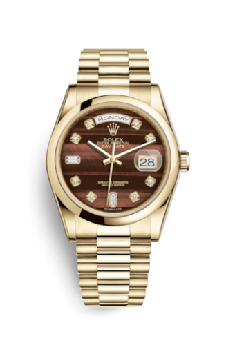 Rolex Day-Date 36 Yellow Gold Domed / President / Bull's Eye 118208-0332