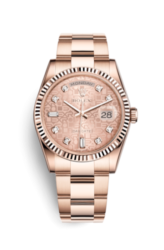 Rolex Day-Date 36 Everose Fluted / Oyster / Pink Computer 118235f-0057