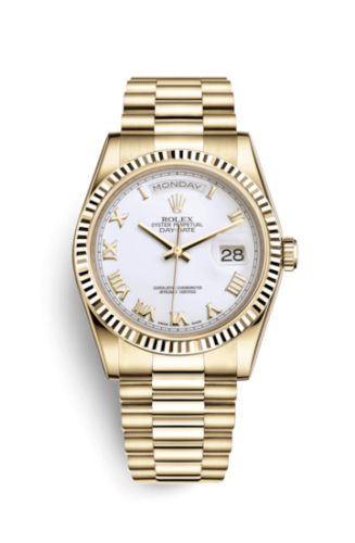Rolex Day-Date 36 Yellow Gold / President / White Roman 118238-0122