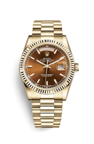 Rolex Day-Date 36 Yellow Gold Fluted / President / Coagnac 118238-0418