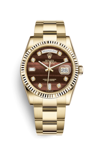 Rolex Day-Date 36 Yellow Gold Fluted / Oyster / Bull's Eye 118238-0420