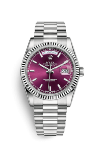 Rolex Day-Date 36 White Gold / President / Cherry 118239-0288