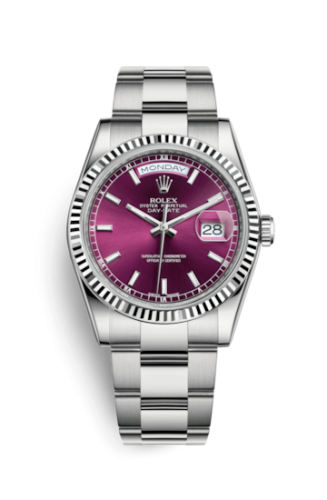 Rolex Day-Date 36 White Gold / Oyster / Cherry 118239-0304