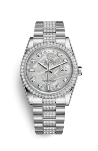 Rolex Day-Date 36 Platinum Diamonds / President Diamonds / Ice Blue Diamond 118346-0092