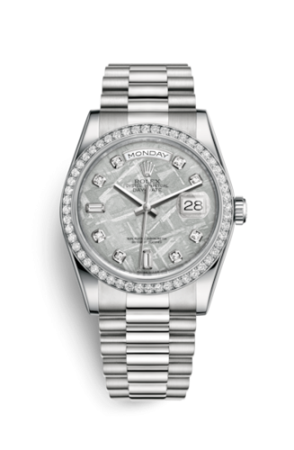 Rolex Day-Date 36 Platinum Diamonds / President / Meteorite 118346-0093
