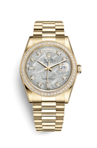 Rolex Day-Date 36 Yellow Gold Diamonds / President / Meteorite 118348-0022