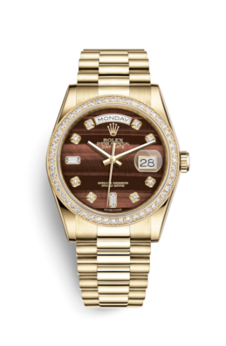 Rolex Day-Date 36 Yellow Gold Diamonds / President / Bull's Eye 118348-0156