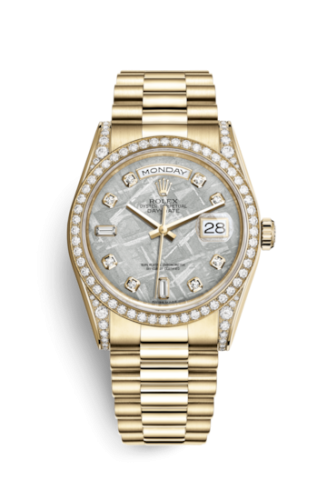 Rolex Day-Date 36 Yellow Gold Diamonds / President / Meteorite 118388-0020
