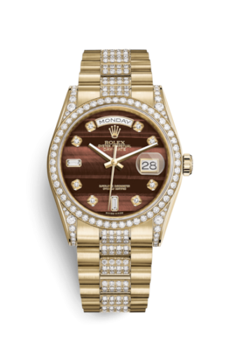 Rolex Day-Date 36 Yellow Gold Diamonds / President Diamonds / Bull's Eye 118388-0128