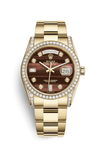 Rolex Day-Date 36 Yellow Gold Diamonds / Oyster / Bull's Eye 118388-0135