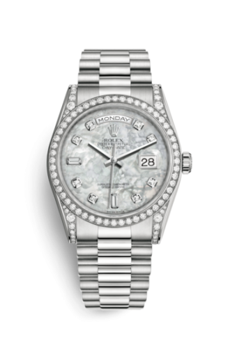 Rolex Day-Date 36 White Gold Diamonds / President / MOP 118389-0012
